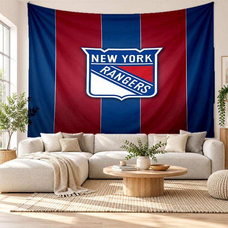 New York Rangers Wall Tapestry, Soft Fabric Wall Hanging, Decorative Backdrop For Bedroom Home Wall Art