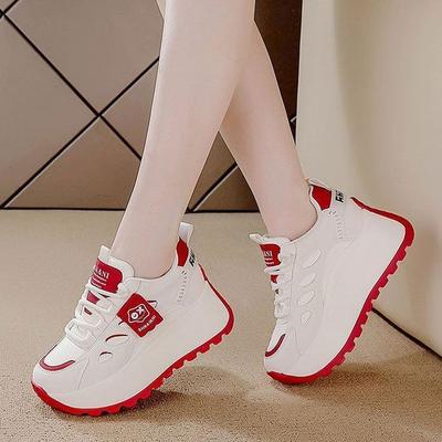 Inner Heightening Dad Shoes Autumn New Leather Thick-soled Muffin Sports and Leisure Shoes Small Man