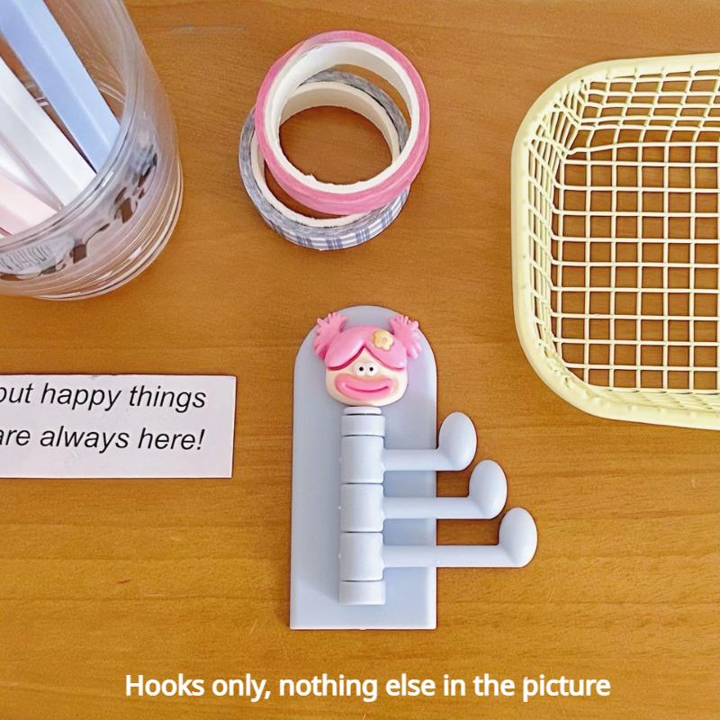 

Крючки для мультфильмов Студенческое общежитие Не оставляющие следов Липкие крючки Ванная Кухня Крючки без отверстий Аксессуары для ванной Держатель для ключей Настенный