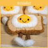 Egg Cute Fried Toast Cartoon Food Plush Toy Doll For Gifts And Room Decoration
