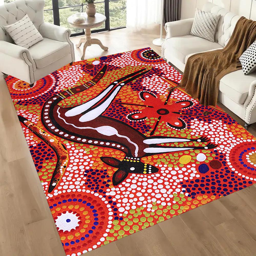 Australian Aboriginal Style 157 Carpet Perfect for Dormitory Study Room Game Room Foyer Anti-slip Rug Decorate Offices