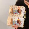Damen Mädchen Niedlich Cartoon Bestickt Kosmetiktasche Reise Kosmetik Organizer Aufbewahrungstasche Handtasche für den täglichen Gebrauch