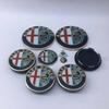 1 conjunto 8 peças 9 peças 50mm Calota Central de Roda para 147 166 74mm Emblema Capô Porta-malas 40MM Volante Brera Spider Giulietta