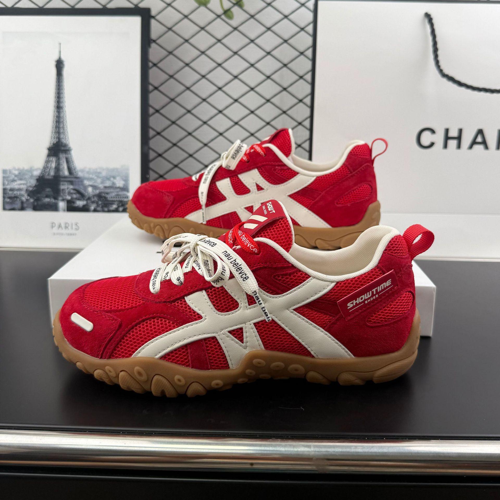 

Genuine leather women s shoes 2025 summer new lightweight soft-soled mesh German training shoes double shoelaces sports shoes casual Forrest Gump sh 40