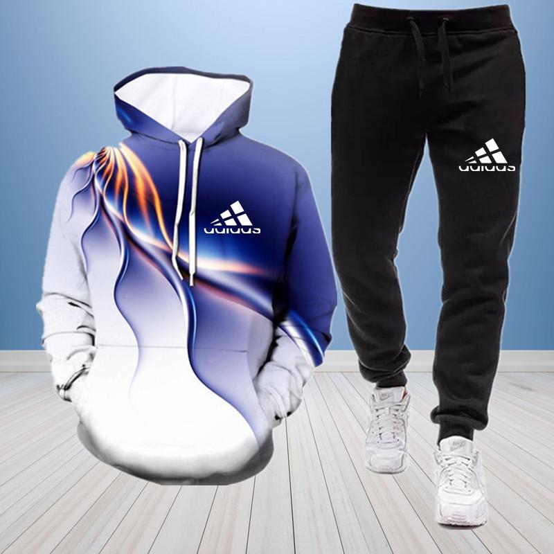 2021 Herren 3D-Druck Casual Sportanzug Herren Kapuzenpullover + Hose  Zweiteiliger Anzug günstig kaufen — Preis, kostenloser Versand, echte  Bewertungen mit Fotos — Joom