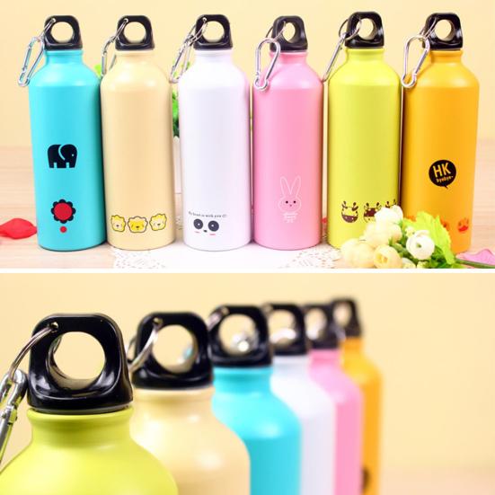 500ml Cartoon Animal Aluminum Portable Outdoor Travel Sport Running Water Bottle