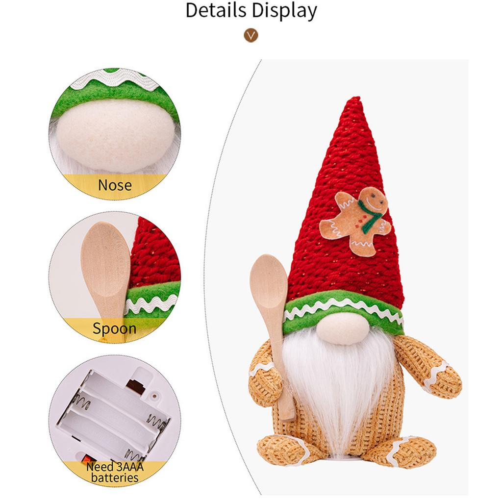 Festival Gingerbread Man Decoration Adorable Gingerbreads Man with Standing Decoration Unique Gnomes Charm for Gift