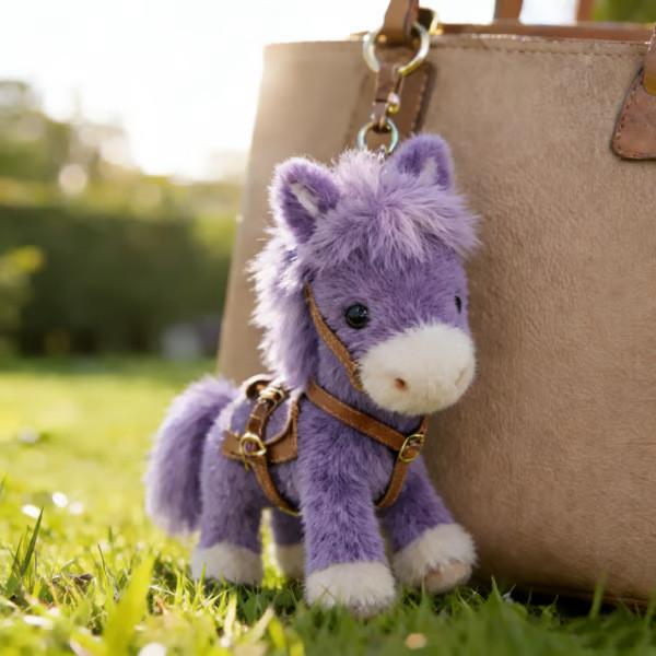 Ponytata Plush Pony Keychain With Anodized Finish And Gift Box For Kids And Teens