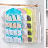 1 st 16 fack Väggmonterad Klädorganisatör Tyg Garderobsväska Förvaringsställ Meshficka Transparent Hängande Över Garderoben