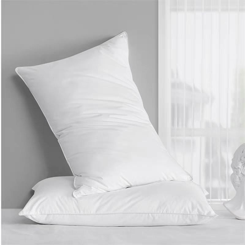 Hotel-Grade Hypoallergenic Fiber Pillow Core Soft Cotton Cover Memory Foam Alternative Neck Support