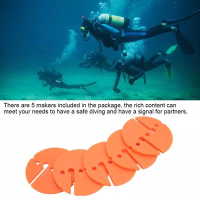 5Pcs Scubas Dives Cave Wreck Dives Line Circle Markers Round Guide Rope Indicator for Techical Cave Diving Diver
