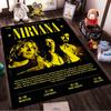 Retro Nirvana Band Tour Poster Rug Non-slip Rug Suitable for Living Room and Bedroom Sofas