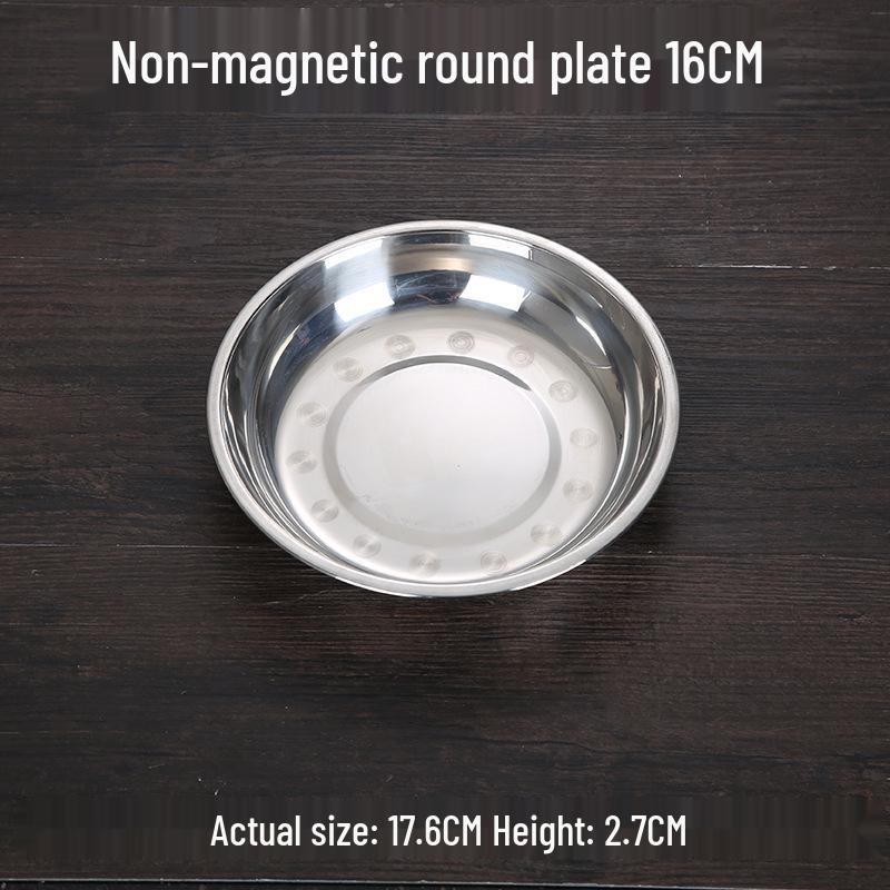 Pogrubiona Płytka Okrągła ze Stali Nierdzewnej do Użytku Domowego - Wszechstronna do Ryb, Ryżu, Grillowania i Liangpi.