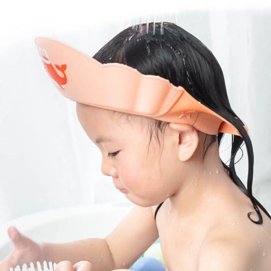 Cuffia da Doccia per Bambini Bordo Liscio Protezione per le Orecchie Portatile Bambino Neonato Antiriflusso Bagno Lavaggio Capelli Cappello Vita Quotidiana