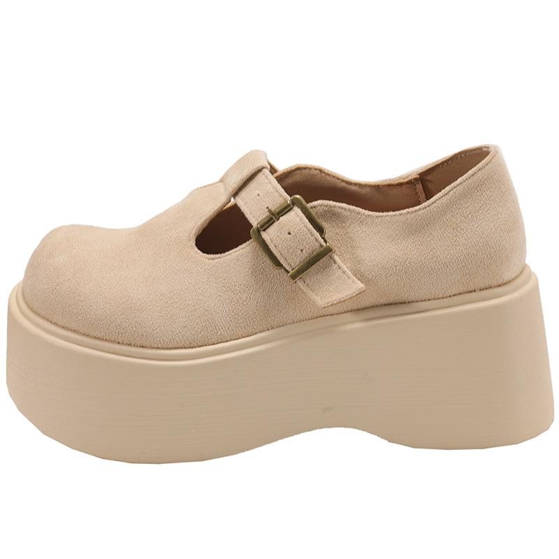 Black British style platform small leather shoes women's 2025 new autumn versatile skirt French Mary Jane single shoes