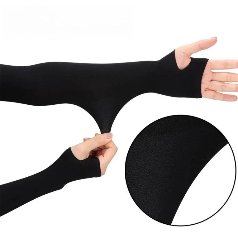 Mangas de Braço Pretas para Homens Mulheres Proteção UV UPF50+ Mangas de Sol Refrescantes para Cobrir Braços Mangas Esportivas para Cobrir Braços