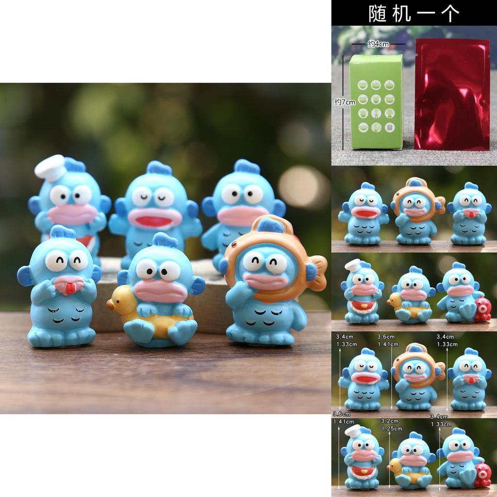 דג מכוער חמוד משרף צעצוע אספנות בקופסה עיוורת מושלם לקישוט בית יצירתי