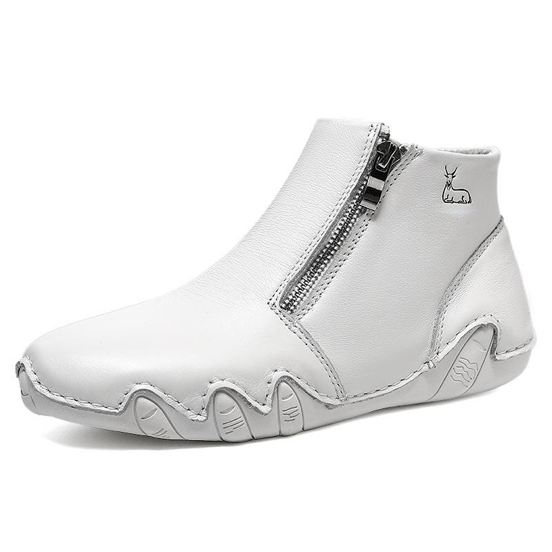 

Популярные ботинки Мартин в стиле ретро, женские кожаные большого размера, хлопковые туфли, независимая станция, высокие, износостойкие, уличные повседневные туфли 35