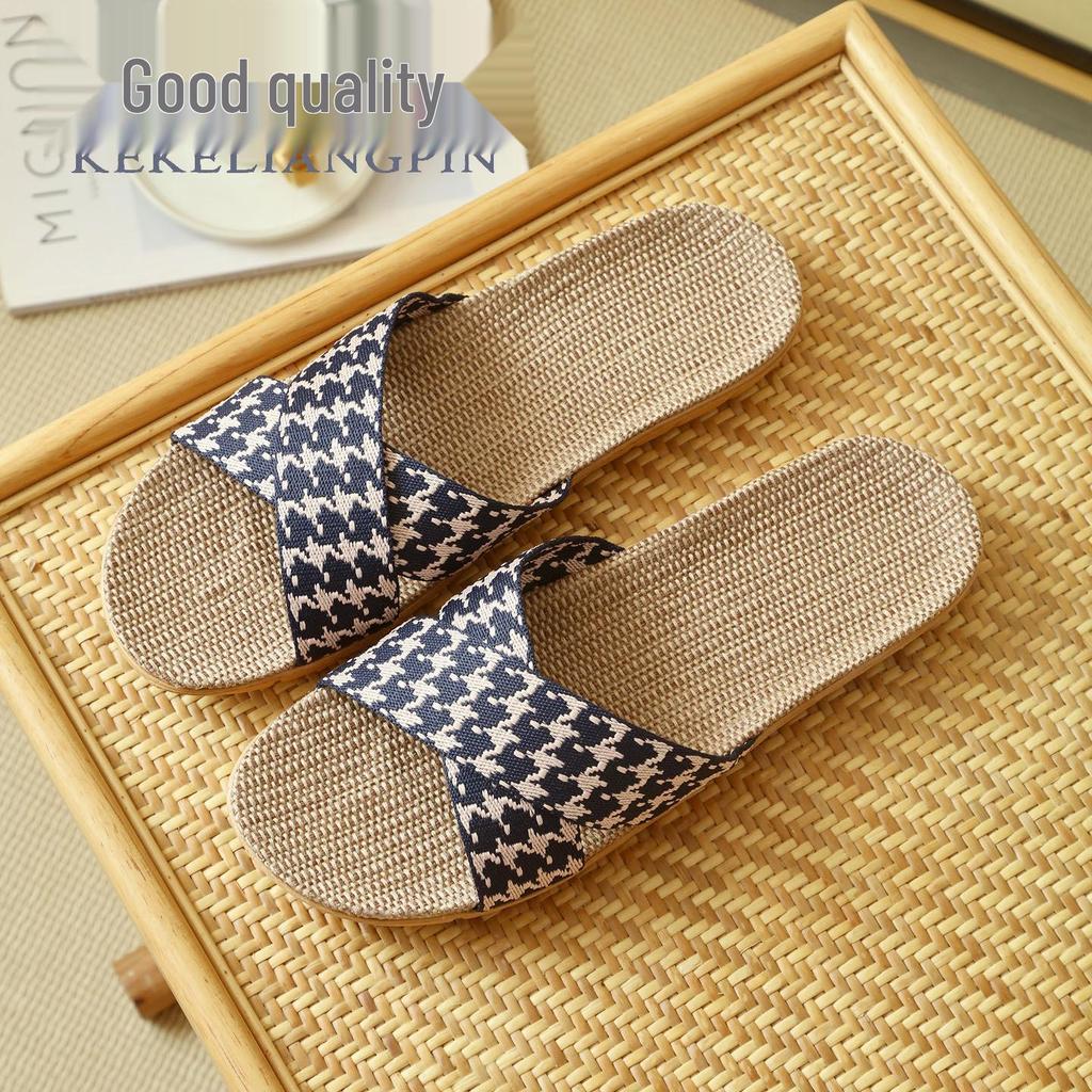 "Women's Non-Slip Silent Indoor Cotton & Linen Slippers"