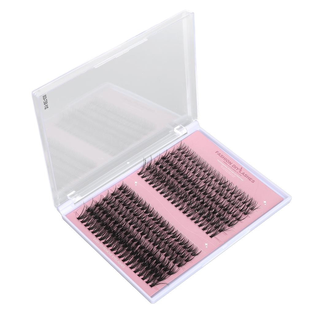 240pcs False Eyelash Clusters D Curl Lifelike Individual Fake Lashes Set for DIY Lash Extension 10mm to 16mm DIY‑SET‑030