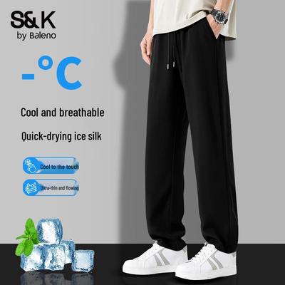 Baleno Men's S&K Quick-Dry Ice Silk Straight-Leg Pants