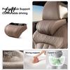 Washable PU Leather Neck Protector Memory Foam Car Pillow/Backrest Breathable Cover with Adjustable Auto Pad Elastic Strap Relieve Fatigue