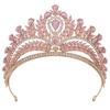 Royal Queen Green Crown Big Diadem Bride Tiara Crowns for Women Bridal Wedding Party Crown Hair Dress Jewelry Accessories