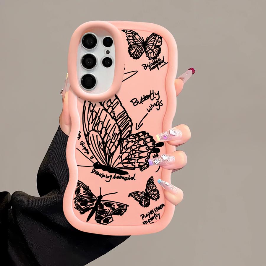 

Case for Samsung Galaxy S20 FE S21 A25 S23 Plus S22 Ultra S24 S25 A26 Soft Phone Cover A55 A54 A35 A34 A36 A24 Butterfly Flower Galaxy S23 FE