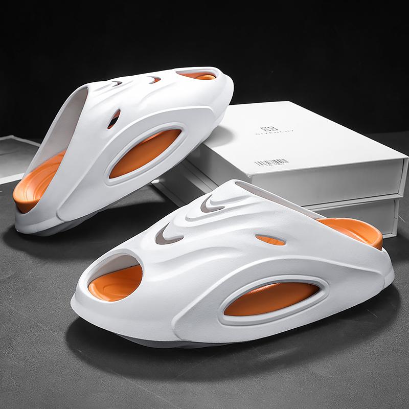 Nya herrtofflor utomhus inomhus strand sandaler bekväma tjocka mjuka tofflor män kvinnor vardagsskor män flip-flops tofflor