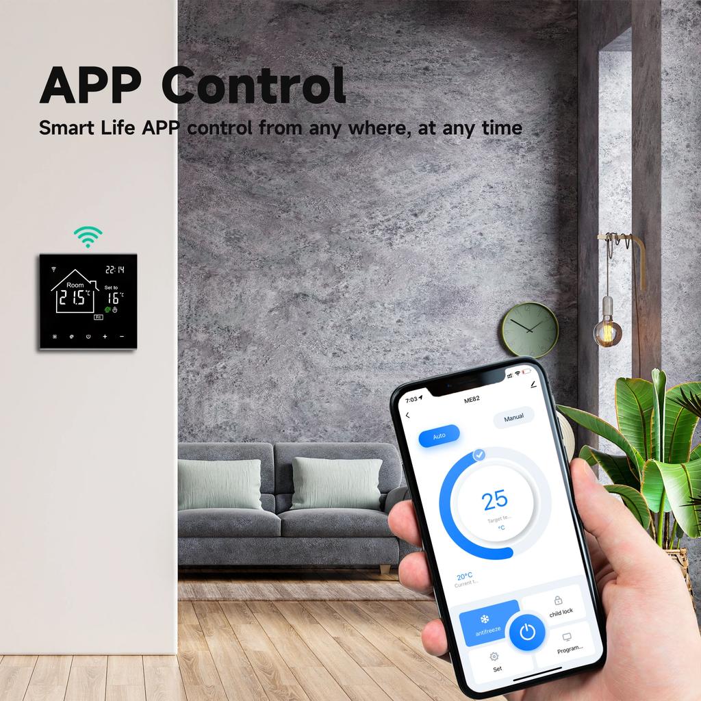 WiFi Tuya Smart Thermostat LCD Display Touch Screen for Electric Floor Heating Water/Gas Boiler Temperature Remote Controller