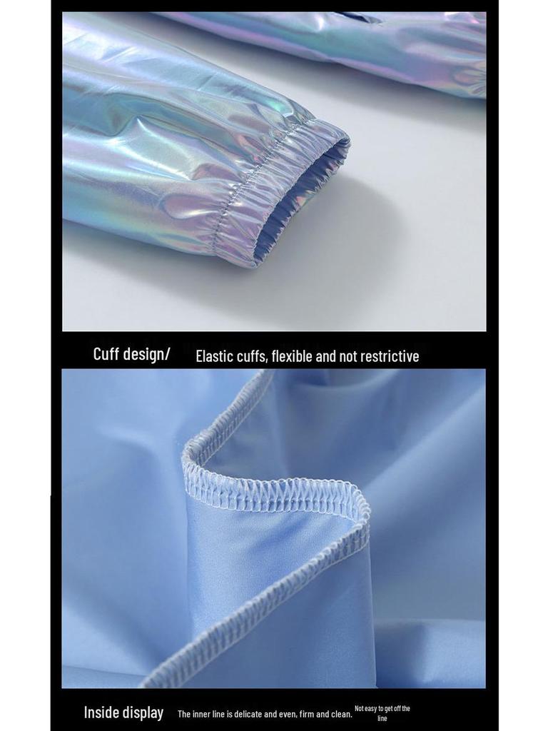 Herren Bunte Reflektierende Farbverlauf Sommerjacke - Eisseide Ultradünn Sonnenschutz