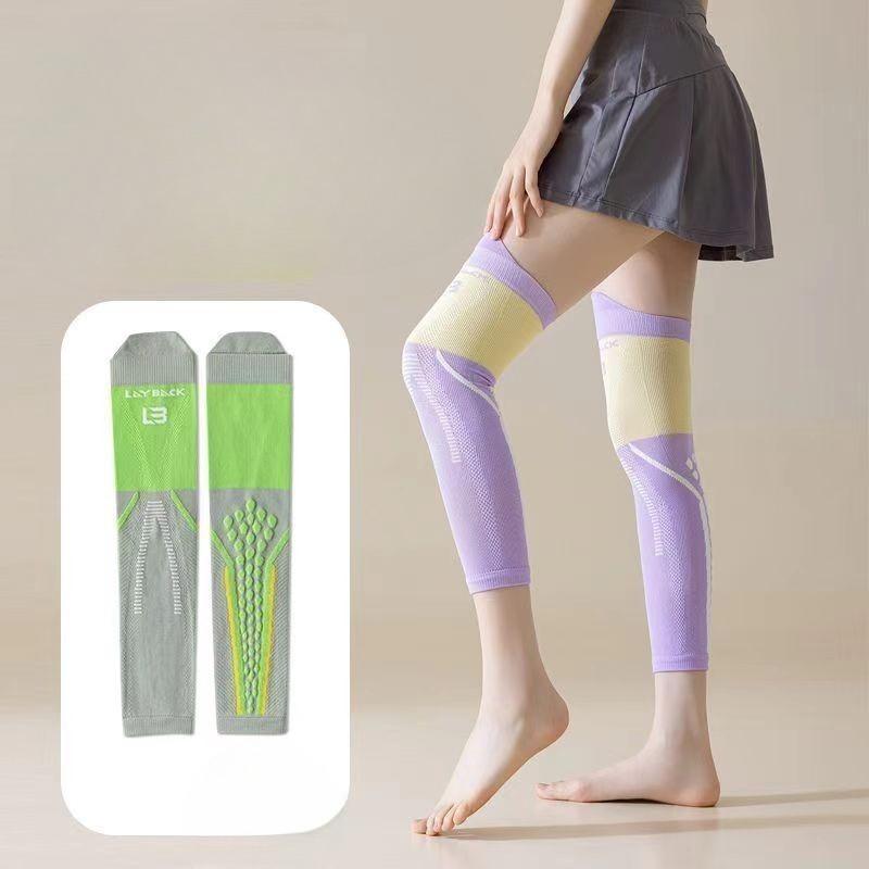 Summer Marathon Knee Pads, Compression Leg Protectors, Women's Cycling and Running Sports Pressure Stockings