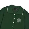 GOXO Knit Cardigan Classic Logo Green