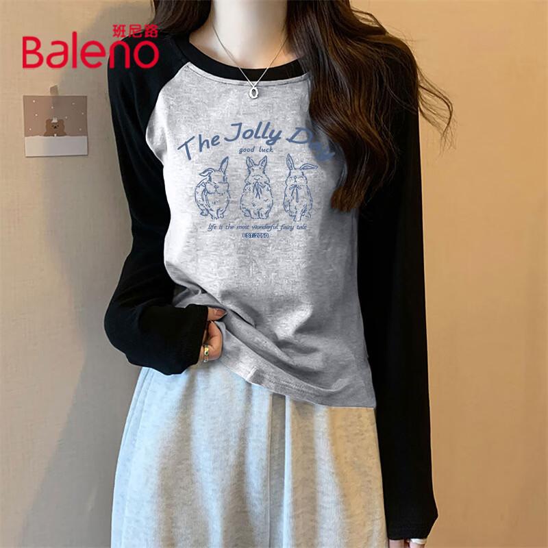 Baleno Women s Colorblock Slim Fit Long Sleeve T-Shirt L
