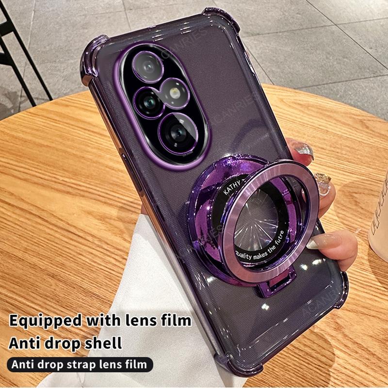 

Круглый кронштейн Четырехугольный противоударный чехол для Huawei Honor 200 Pro 100 90 Lite 70 50 X9 5G X9b X9a X7b Чехол Honor200 Honor 50