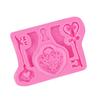 Heart Lock Key Shape Silicone Cake Mold Fondant Chocolate Candy DIY Baking Tool