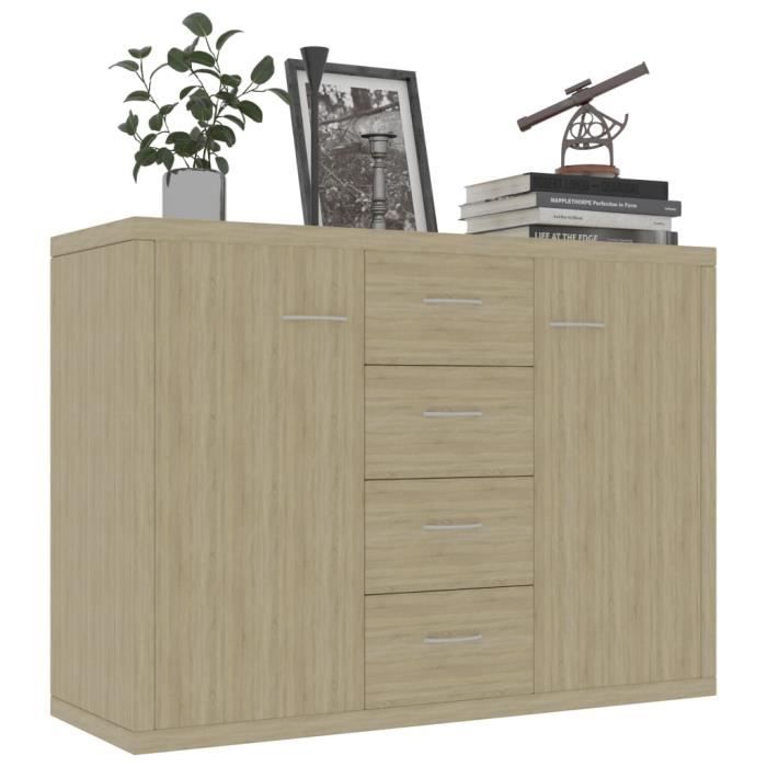 VidaXL Buffet Chêne sonoma 88x30x65 cm Aggloméré