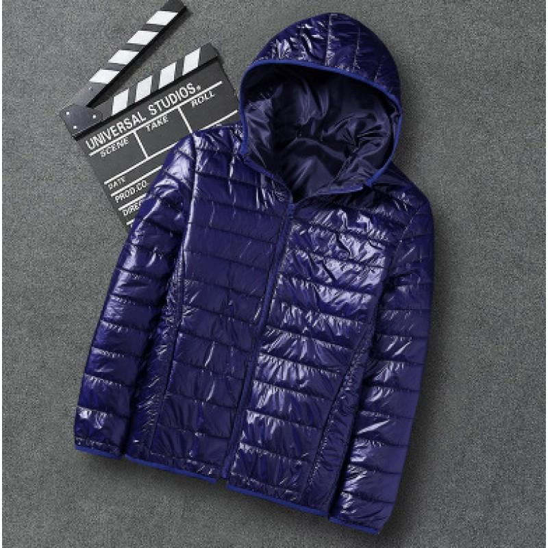 Mens Lightweight Short Cotton Hooded Jacket Winter Warm Casual Outerwear Youth In Gray Black Burgundy Army Green Navy Blue