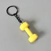 Fitness Keychain: Silicone Barbell Plate Pendant Gift