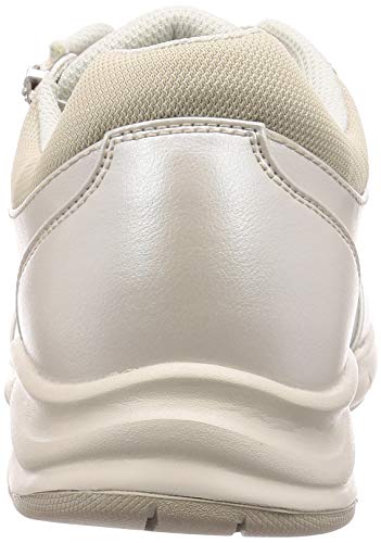 World March WL3601 4E Zipper Boots, Silver, Women's, Size 23.0 Cm