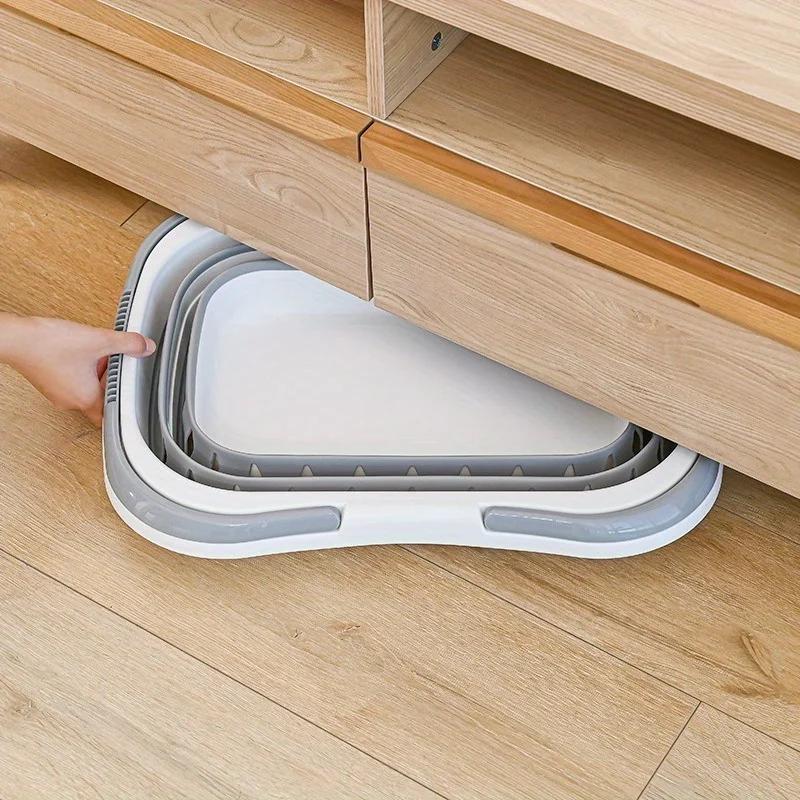 Foldable Collapsible Handled Laundry Basket Ellipse Oval Tub- Portable Washing Tub Space Saving Laundry Containers
