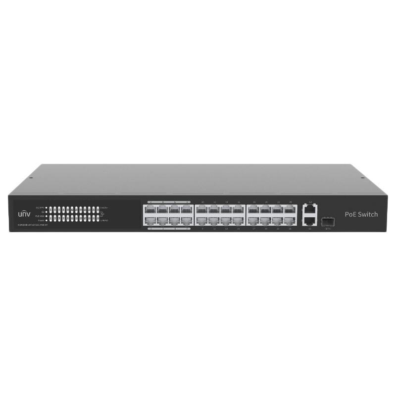 Uniview 24-Port Fast Ethernet Cloud Managed PoE Switch CN Plug (adapter Included)