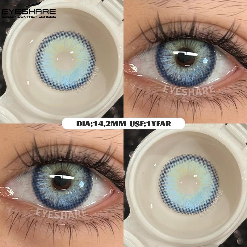 Eyeshare YENİ Mavi Göz Rengi Lens 1 Çift Gözler İçin Yeşil Renkli Göz Bebekleri Doğal y2k Moda Lensler Kore Tarzı Colorcon Göz Lensleri