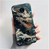 For Nokia C10/Nokia C20 Black Case For Nokia C20 Plus Shockproof Back Beautiful Dreamy Moon Sea Printed Pattern Cover