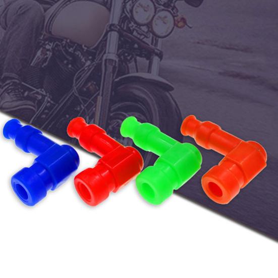 2Pcs Motorcycle Spark Plug Cover High Performance Right Angle Universal Spark Plug Boot Motorbike Dirt Bike ATV Parts Replacement Accessories