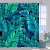 Tropical Palm Leaves Shower Curtain Green Banana Monstera Leaf Decorative Bath Curtain, Hawaiian Exotic Plant Jungle Bathroom