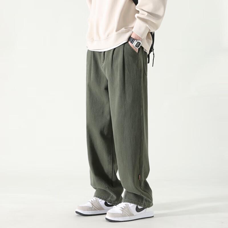 Dingfengbaoluo Men's HM9901 Loose Straight-Leg Cargo Pants