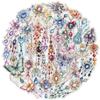 50Pcs/Set Butterfly Jewelry Series 02 PET Clear Stickers Waterproof DIY Fashion Decals Journal Stickers