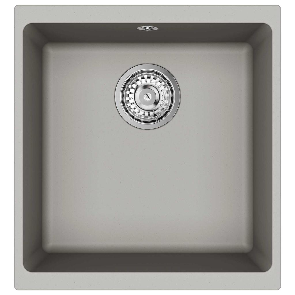 Grey Kitchen Sink 430 X 460 Mm Made of 80percent  Quartz and 20percent  Resin