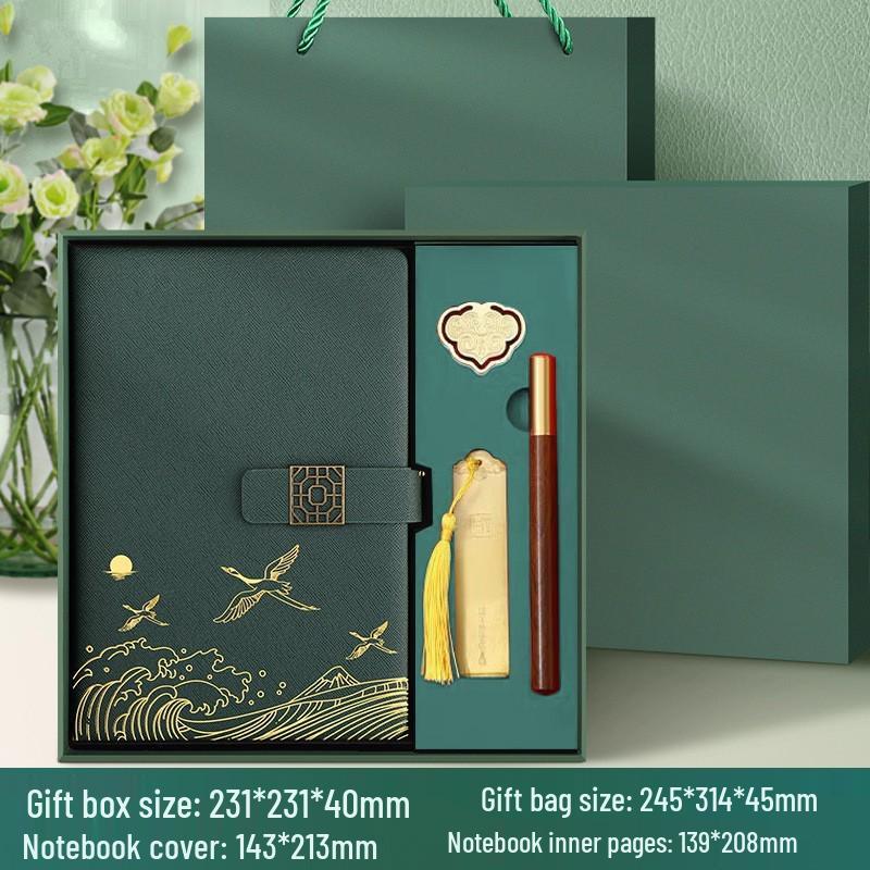 A5 Custom Logo Notebook Gift Set - Business & Student Diary with National Trend Design